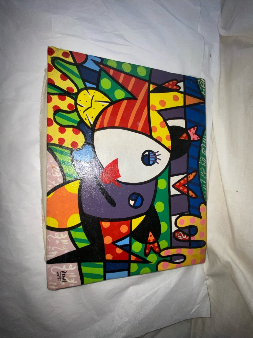 Colorful Pop Art Cat Canvas Print - Multicolor